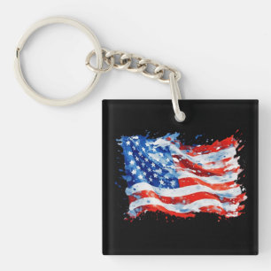 Amerikansk flagga USA Watercolor 4 juli