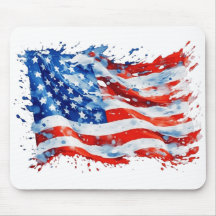 Amerikansk flagga USA Watercolor 4 juli