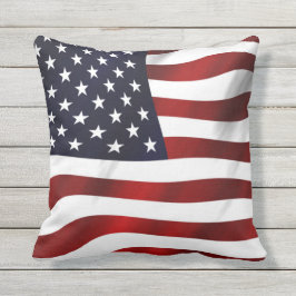 Amerikansk Flagga Utomhuskudde