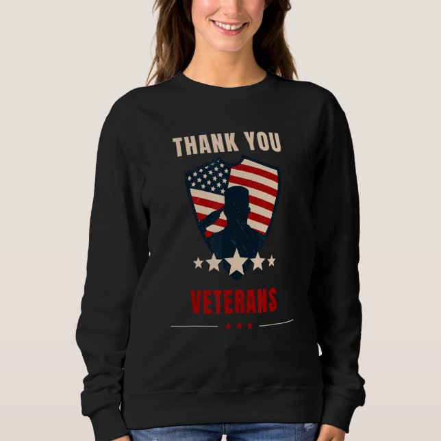 AMERIKANSK FLAGGA VETERAN DAY TACK VETERANS VINT T SHIRT (Framsida)