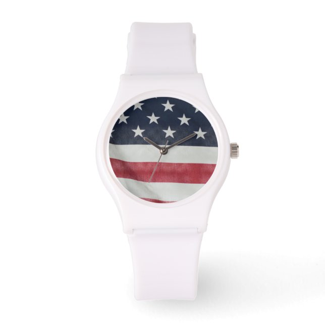 Amerikansk Flagga vid Sussex County Fair Armbandsur (Framsida)