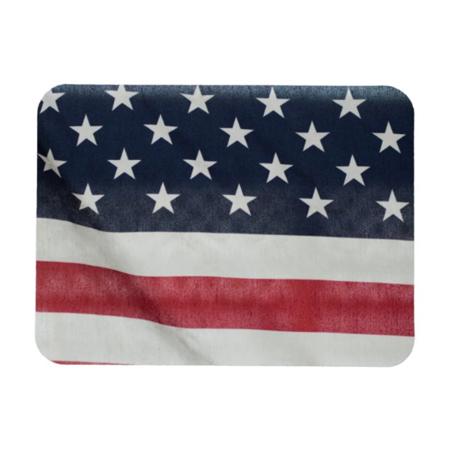 Amerikansk Flagga vid Sussex County Fair Magnet (Horisontell)