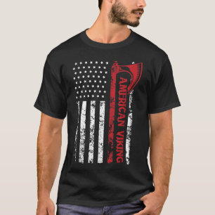 Amerikansk flagga Viking Nordbo Odin Tor T Shirt