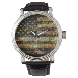 Amerikansk Flagga Vintage 2 Armbandsur