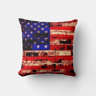 Amerikansk Flagga Vintage 3 Kudde