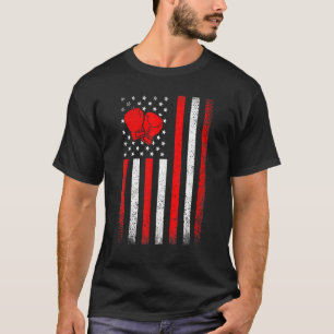 Amerikansk Flagga Vintage Boxing Flagga Mamma Funn T Shirt