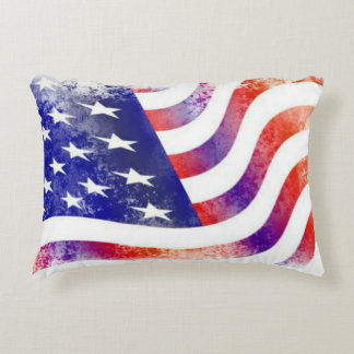 Amerikansk flagga vintage design prydnadskudde