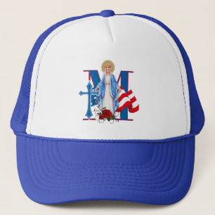 AMERIKANSK FLAGGA VIRGIN MARY RELIGIÖSA ROSOR KEPS