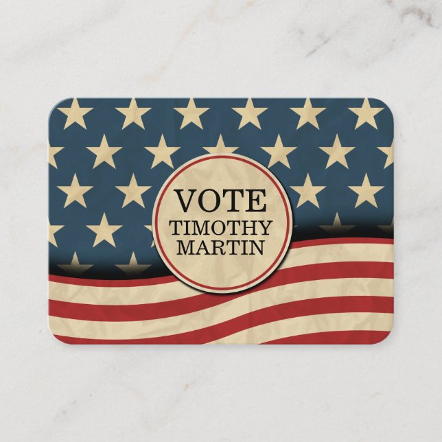 Amerikansk Flagga Visitkort (Framsida)