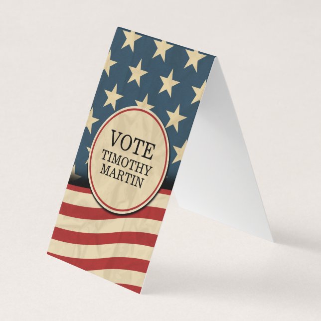 Amerikansk Flagga Visitkort (Framsida)