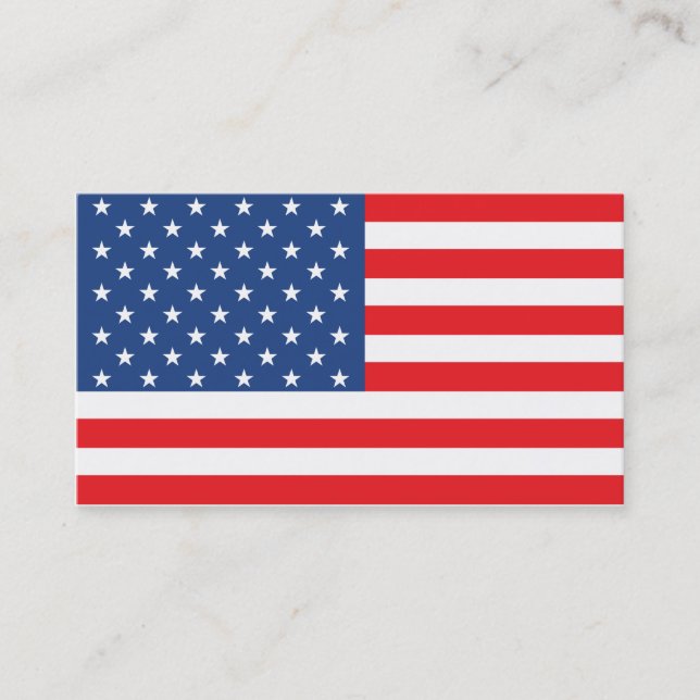 Amerikansk Flagga Visitkort (Framsida)