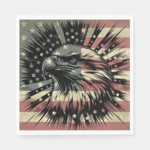 Amerikansk flagga Vitörn Patriotisk