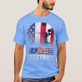 Amerikansk flagga volleyball 2021 för pojkar i man t shirt