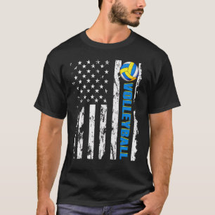 Amerikansk flagga Volleyboll Usa Patriotisk T Shirt