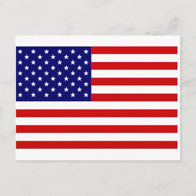 Amerikansk Flagga Vykort (Framsida)