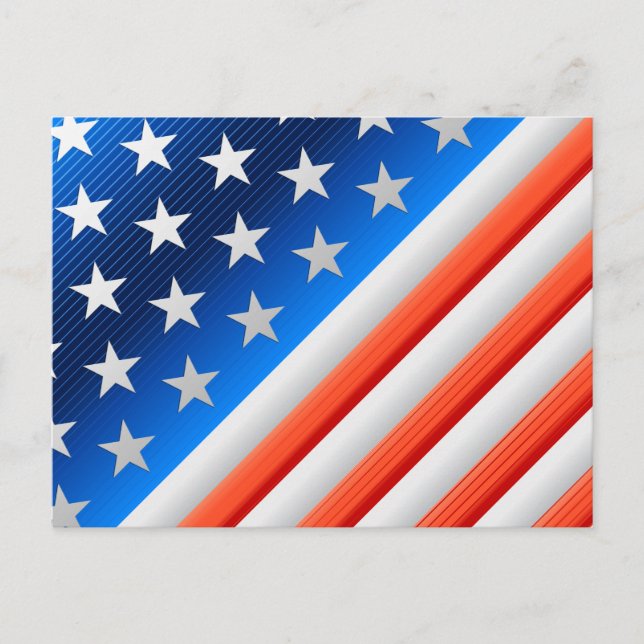 Amerikansk Flagga Vykort (Framsida)