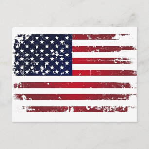 Amerikansk Flagga Vykort
