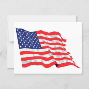Amerikansk flagga vykort