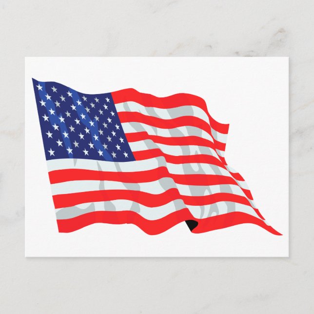 Amerikansk flagga vykort (Framsida)