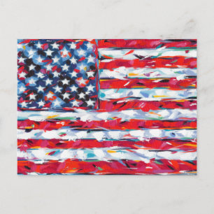 Amerikansk flagga vykort