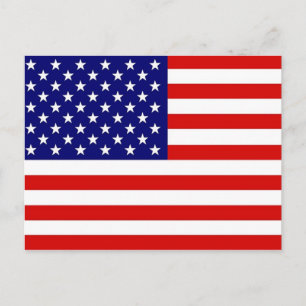 Amerikansk Flagga Vykort