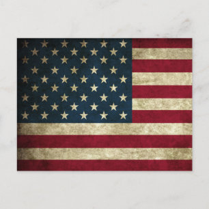 Amerikansk flagga vykort