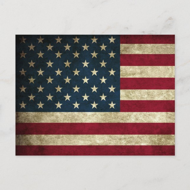 Amerikansk flagga vykort (Framsida)
