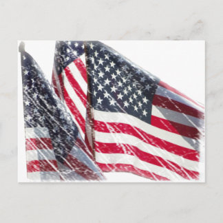 Amerikansk Flagga Vykort