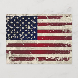Amerikansk Flagga Vykort