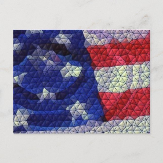 Amerikansk Flagga Vykort (Framsida)