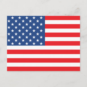Amerikansk Flagga Vykort