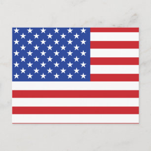 Amerikansk Flagga Vykort