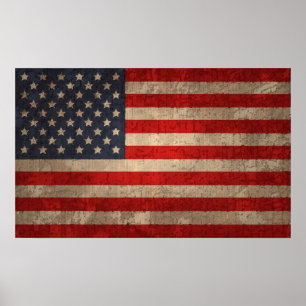 Amerikansk Flagga - xdist Poster