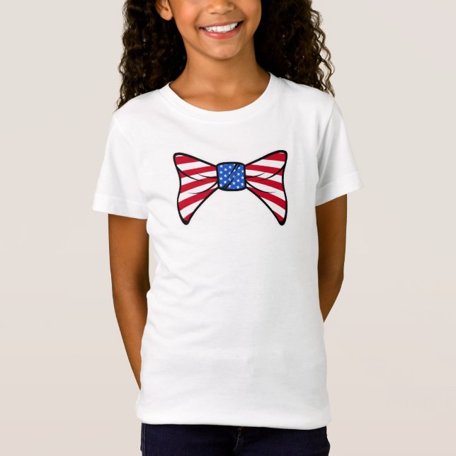 Amerikansk flaggabåge 4 juli t shirt (Framsida)