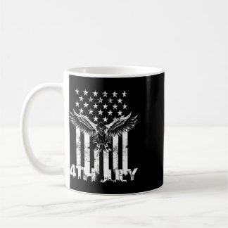 Amerikansk flaggad örn 4 juli självständighetsdag  kaffemugg