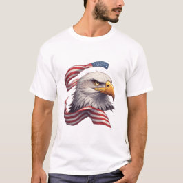 Amerikansk flaggad örngåva för män och kvinnor t shirt