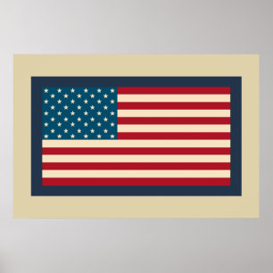 Amerikansk flaggakonstaffisch poster