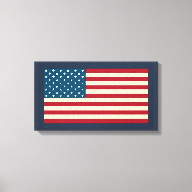 Amerikansk flaggakunstduktryck canvastryck (Framsida)