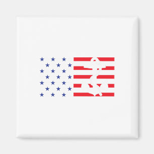 Amerikansk flaggankare skjorta patriotisk militär magnet