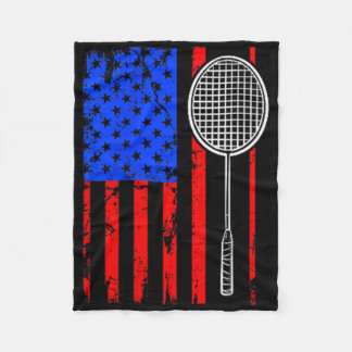 Amerikansk flaggbadminton fleecefilt