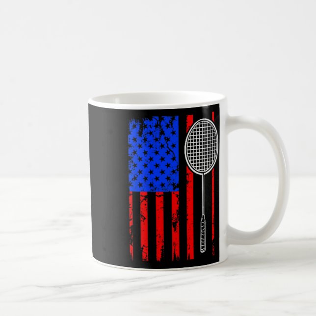 Amerikansk flaggbadminton  kaffemugg (Höger)