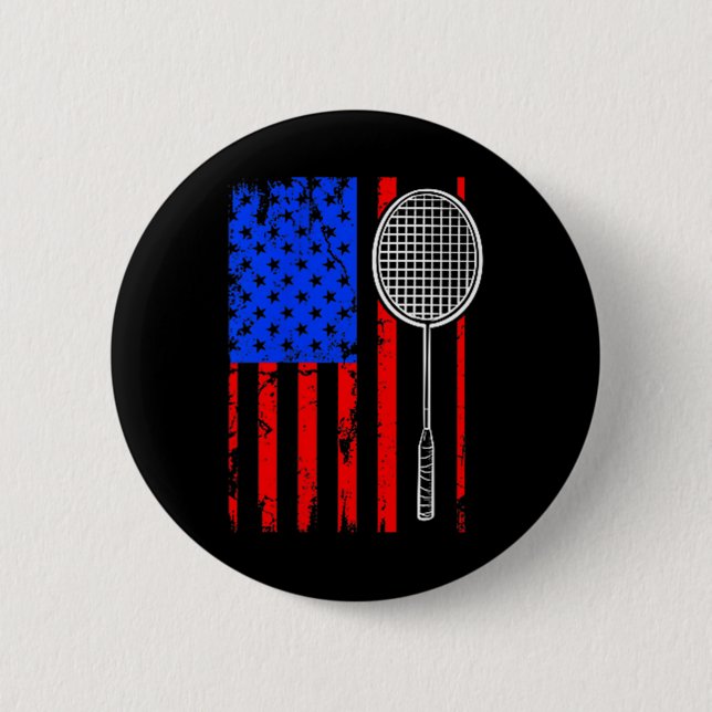 Amerikansk flaggbadminton  knapp (Framsida)