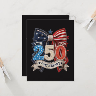 Amerikansk flaggbåge 250-årsjubileum Patriotisk  Inbjudningar