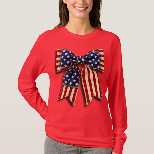 Amerikansk flaggbåge t shirt (Framsida)