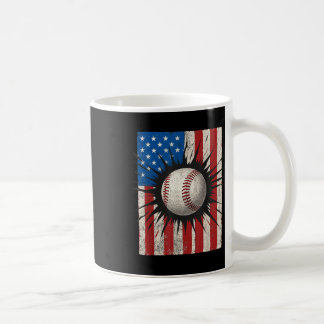 Amerikansk flaggbaseboll 4 juli Usa patriotisk S Kaffemugg