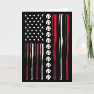 Amerikansk flaggbasebollag män pojkar barnflickor kort