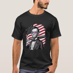 Amerikansk flaggbasebollspelare slagträ fan catche t shirt