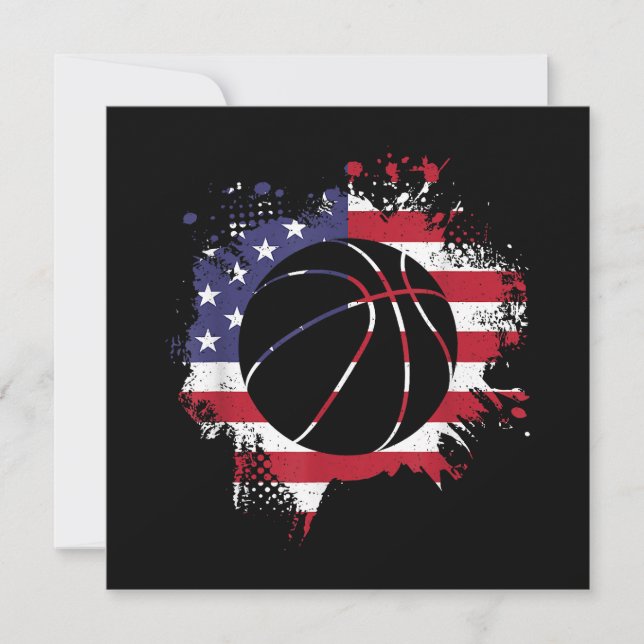Amerikansk flaggbasketspelare  inbjudningar (Framsida)