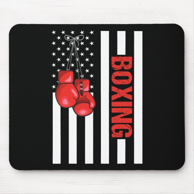 Amerikansk flaggboxning Patriotisk boxning 1  Musmatta (Framsidan)