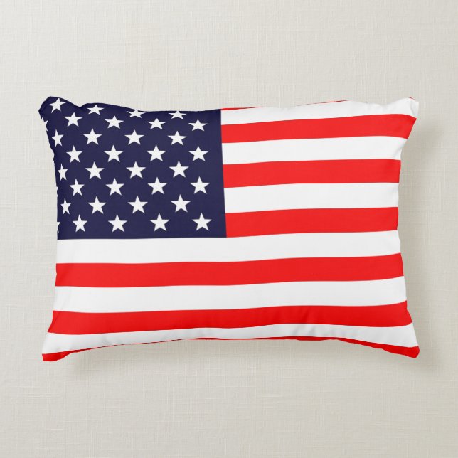 Amerikansk flaggdesignad kudde (Framsidan)